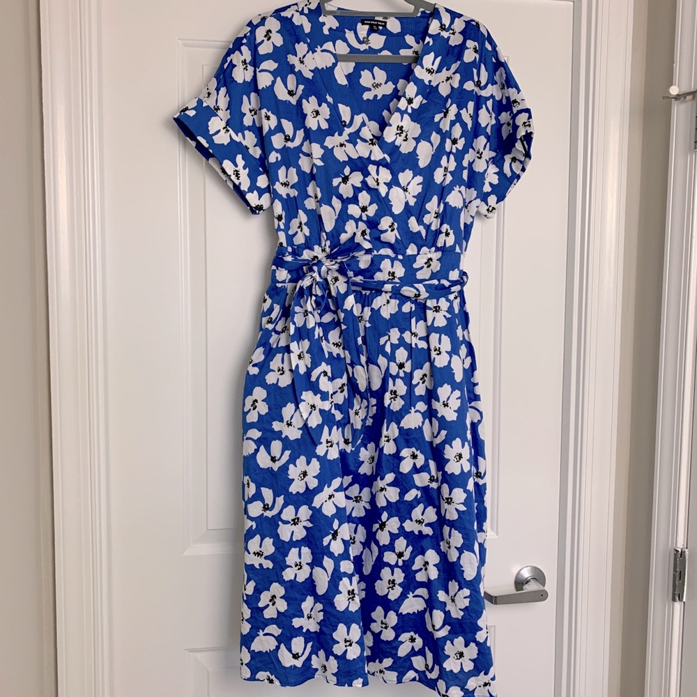 Blue & White Floral Dress